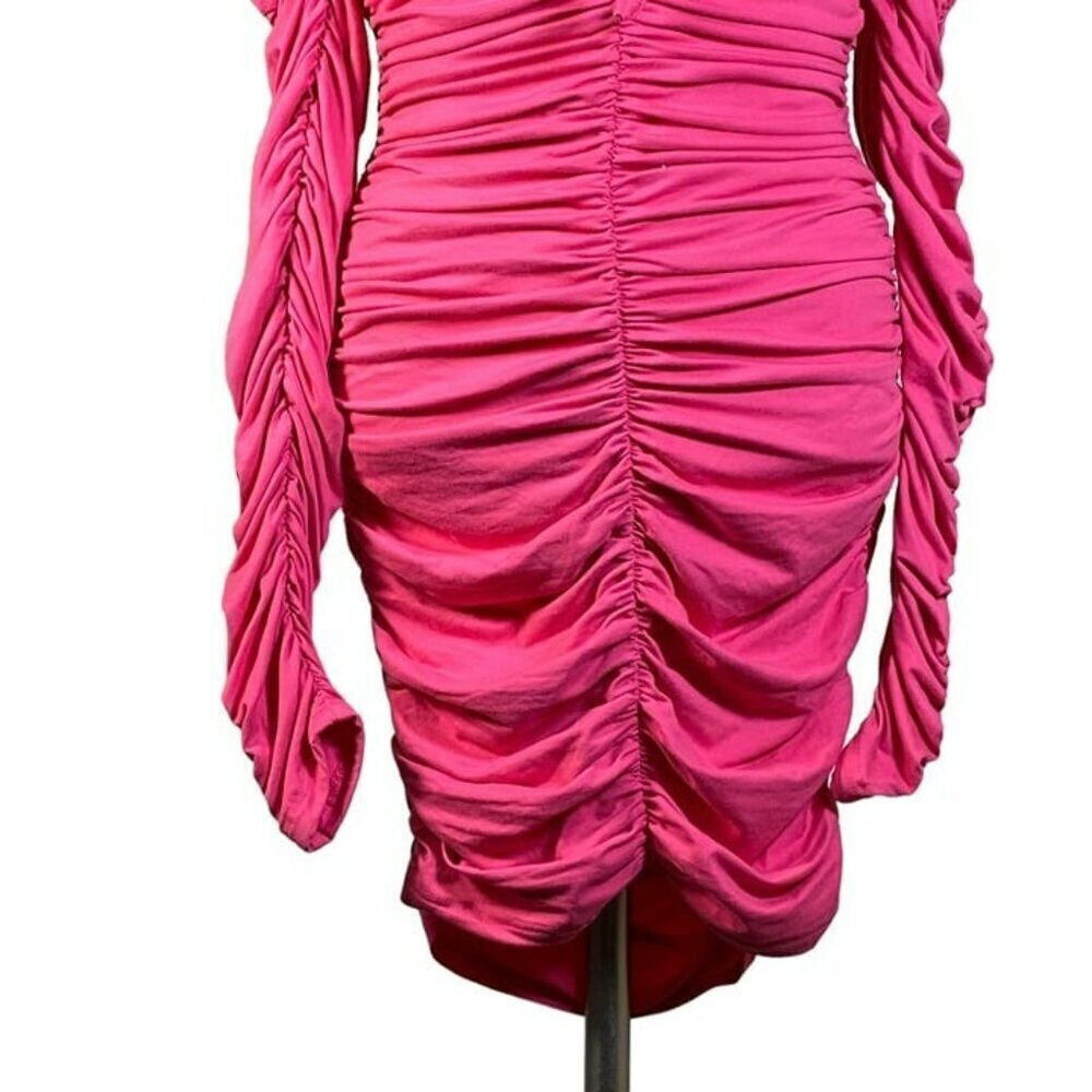 MORE TO COME Shanice Ruched Mini Dress - Pink - Picture 6 of 11